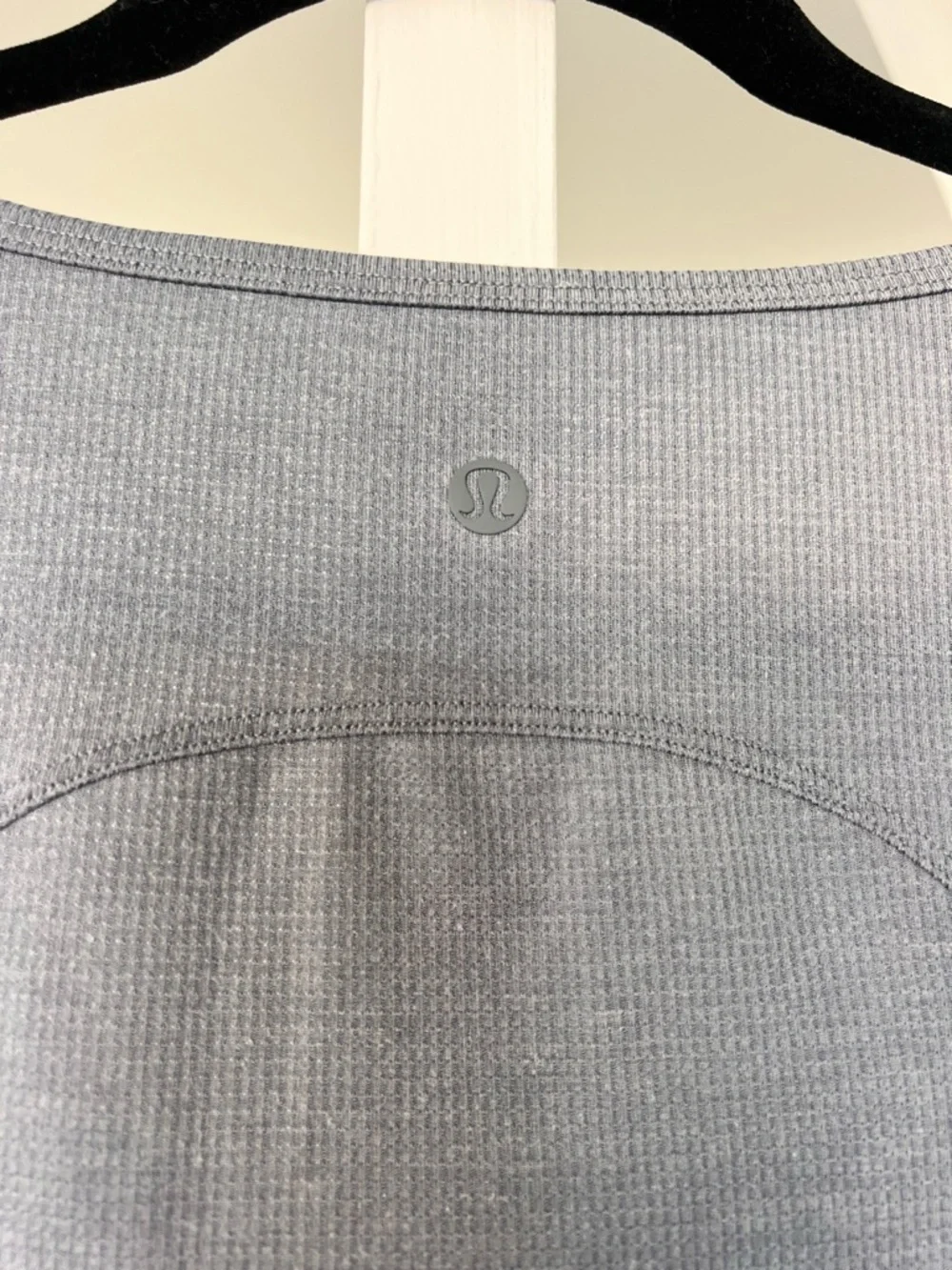 Lululemon Cropped Henley Long Sleeve Ribbed Top- Size M/8